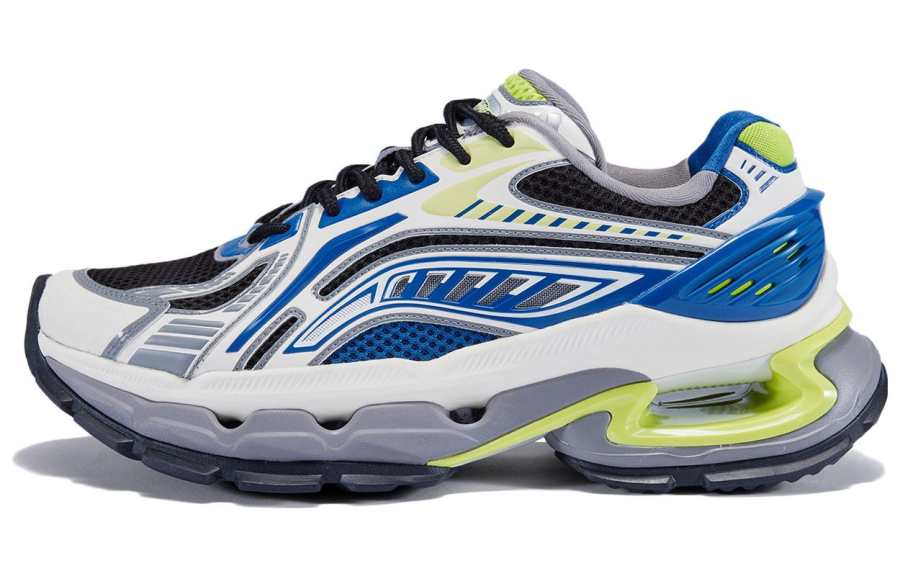 Li-Ning Li Ning Furious Rider BOW Comfortable Slip Resistant Abrasion Resistant Low top Casual Shoes Men's Blue Green