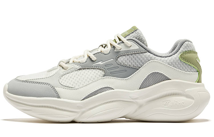 Erke Burst Of Flowers Slip Resistant Abrasion Resistant Low top Casual Shoes Men's Microcrystal White Rubble Gray