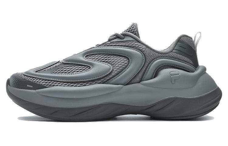 FILA FUSION BUZZARD Mesh, Textile, Synthetic Leather Low top Casual Shoes Men's Gray