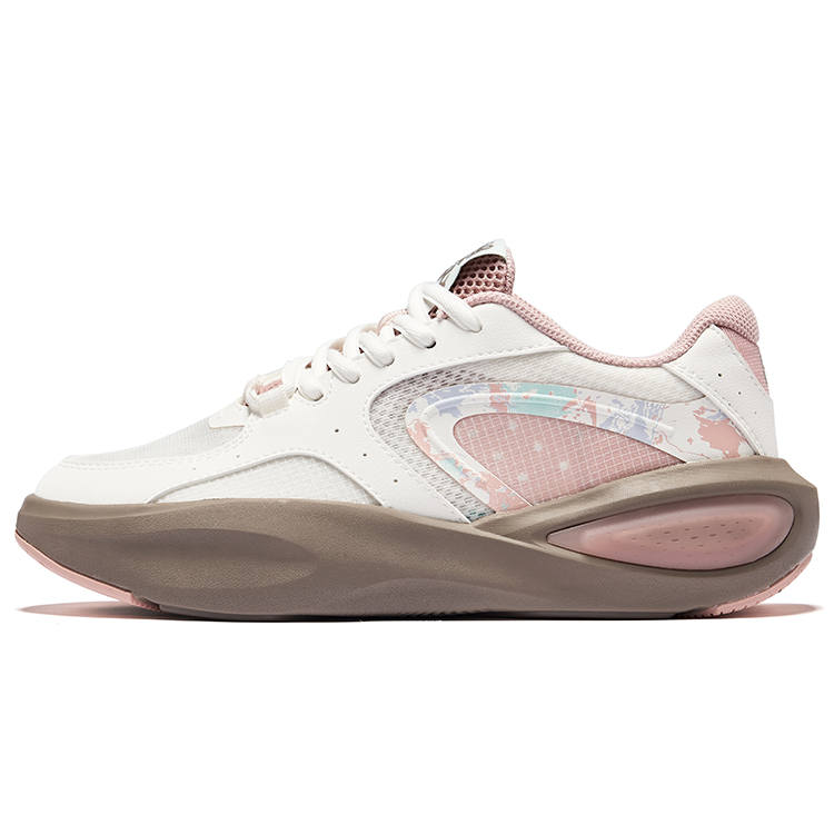 Erke Abrasion Resistant Breathable Slip Resistant Low top Casual Shoes Women's Microcrystal White Clay Pink