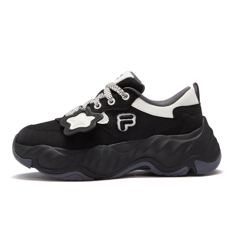 FILA FUSION STARFISH II Starfish 2 Abrasion Resistant Low top Casual Shoes Women's Black Milk White
