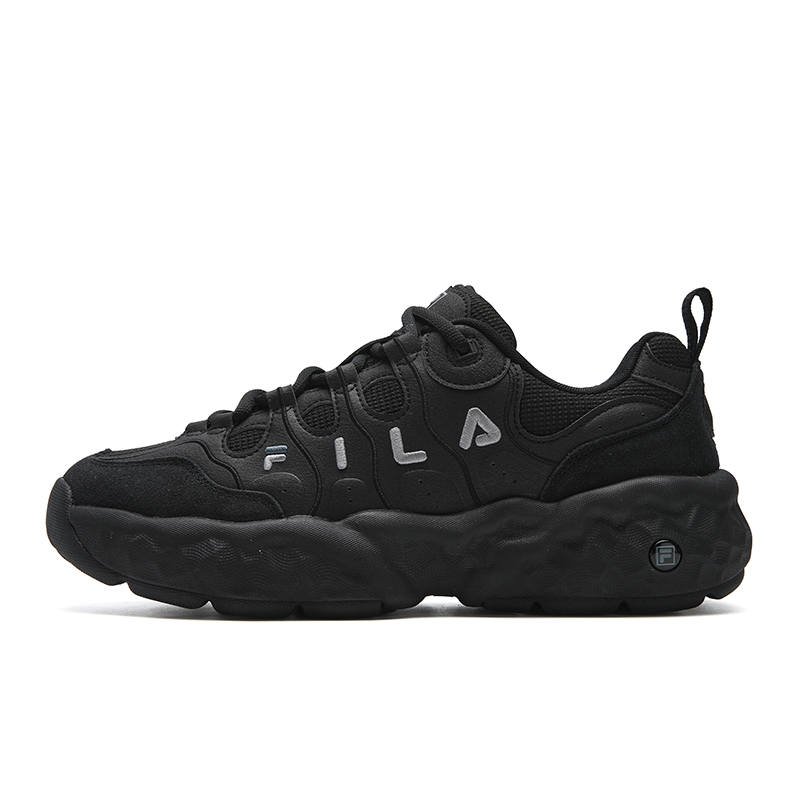FILA MUFFIN Cushioning Abrasion Resistant Breathable Lightweight Low top Casual Shoes Men's Black