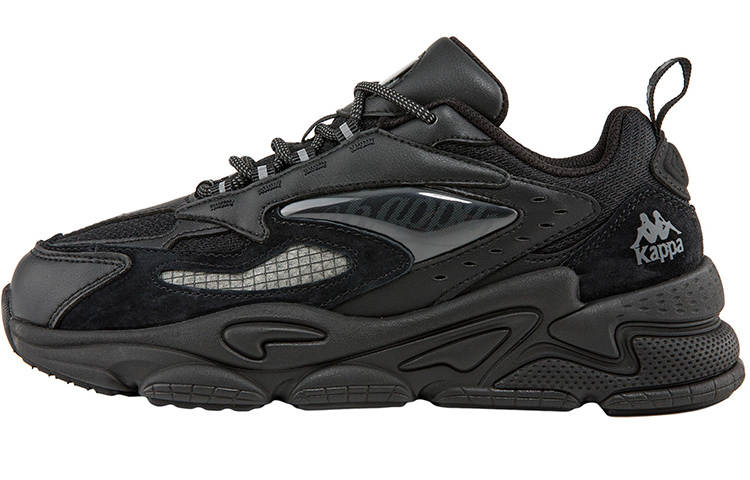 Kappa Fabric Abrasion Resistant Coverage Low top Casual Shoes Unisex Black