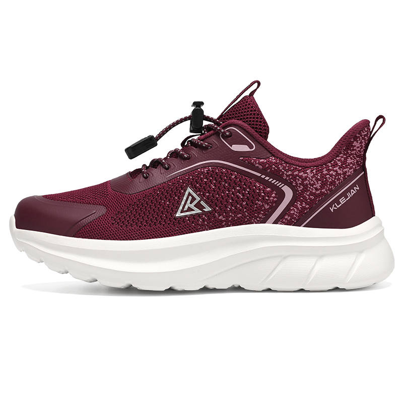 KANGLEJIAN Slip Resistant Abrasion Resistant Low top Casual Shoes Women's Maroon