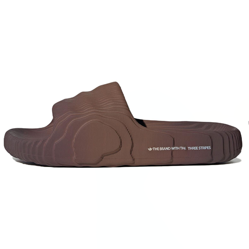 Adidas Originals ADILETTE 22 Comfortable Slip Resistant Slip Resistant Slide Slippers Unisex Brown Black