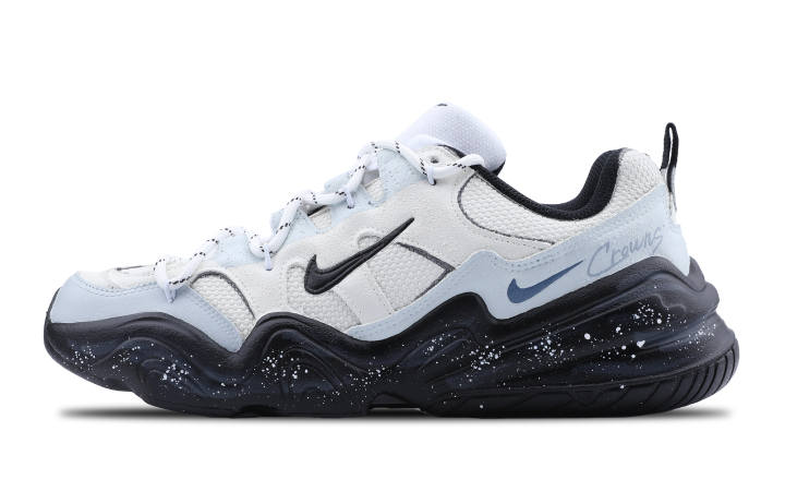 Nike Nike Tech Hera Suede Abrasion Resistant Low top Casual Shoes Unisex Black White Blue