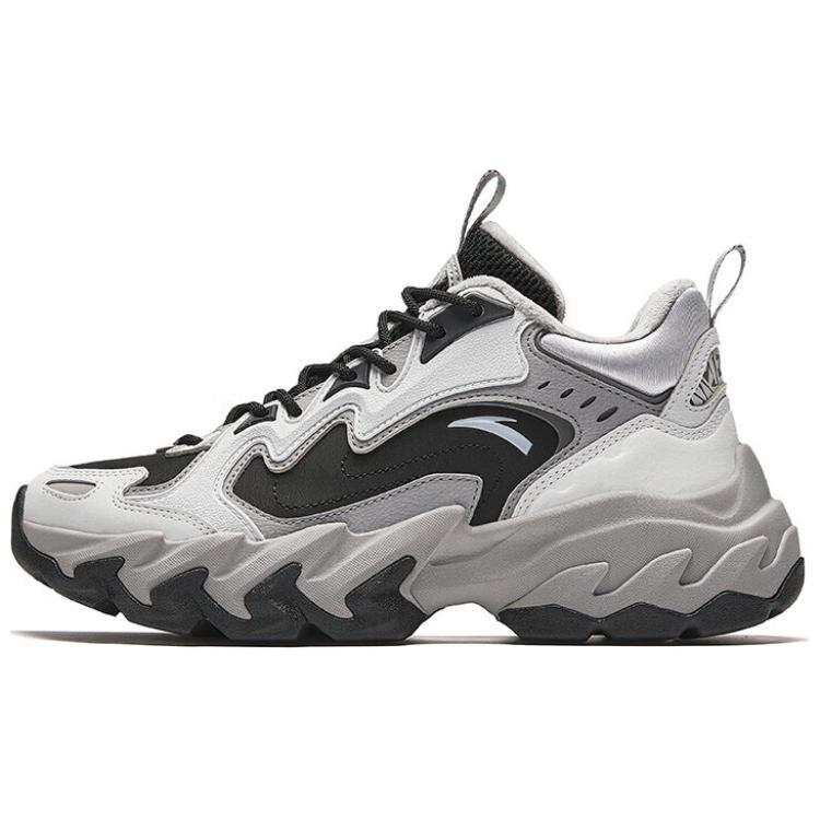 Anta Rock Fleece Lined Comfortable Slip Resistant Thermal Mid top Casual Shoes Women's Gray Black