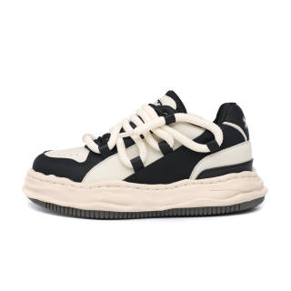 XJXY Casual Shoes Unisex Low Top Black White