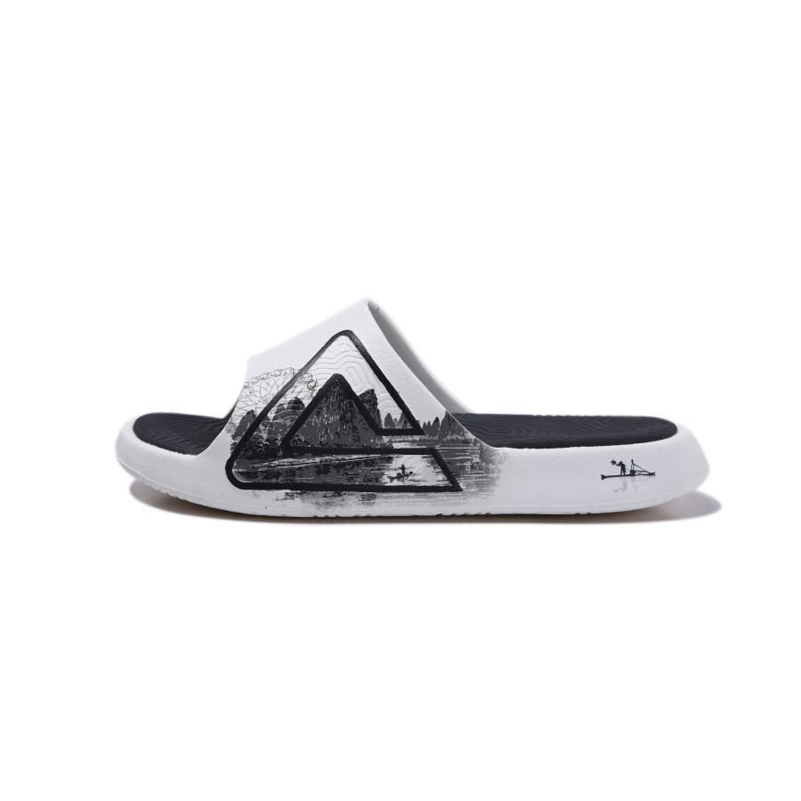 PEAK Tai Ji2.0 Slide Slippers Unisex Ivory Dark Gray