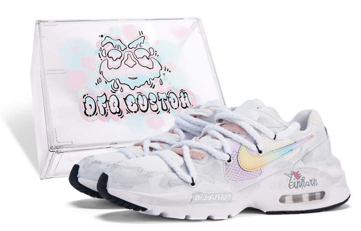 Nike Nike Air Max Fusion Da Vinci Custom, Box, Rainbow Star Slip Resistant Slip Resistant Low top Casual Shoes Men's