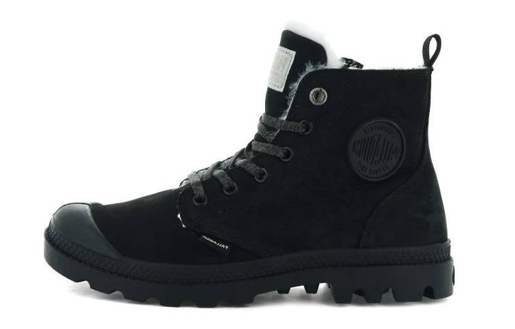 Palladium Pampa Hi Zip Wl Short Combat Boots Women's Black