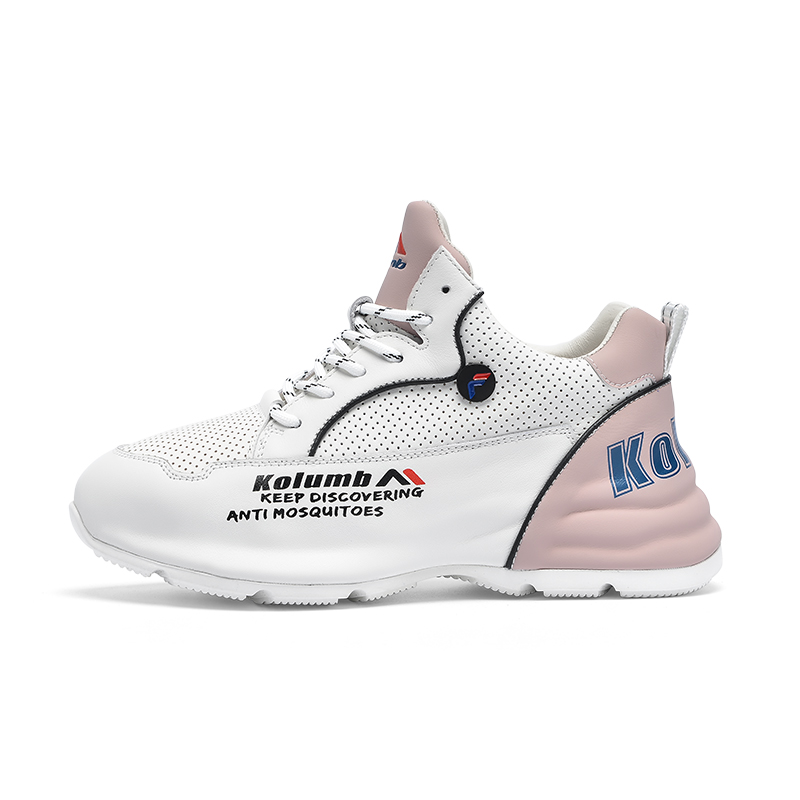 KOLUMB Top Grain Cow Leather Cushioning Slip Resistant Breathable Low top Casual Shoes Women's