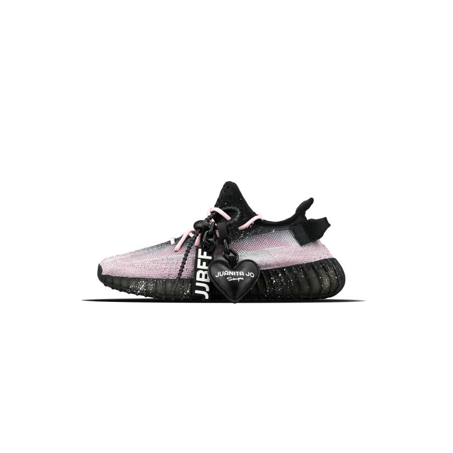 Adidas Originals Yeezy Boost 350 V2 Galaxy Crow Bridge 2.0 Black Warrior Low top Casual Shoes Unisex Black Pink White
