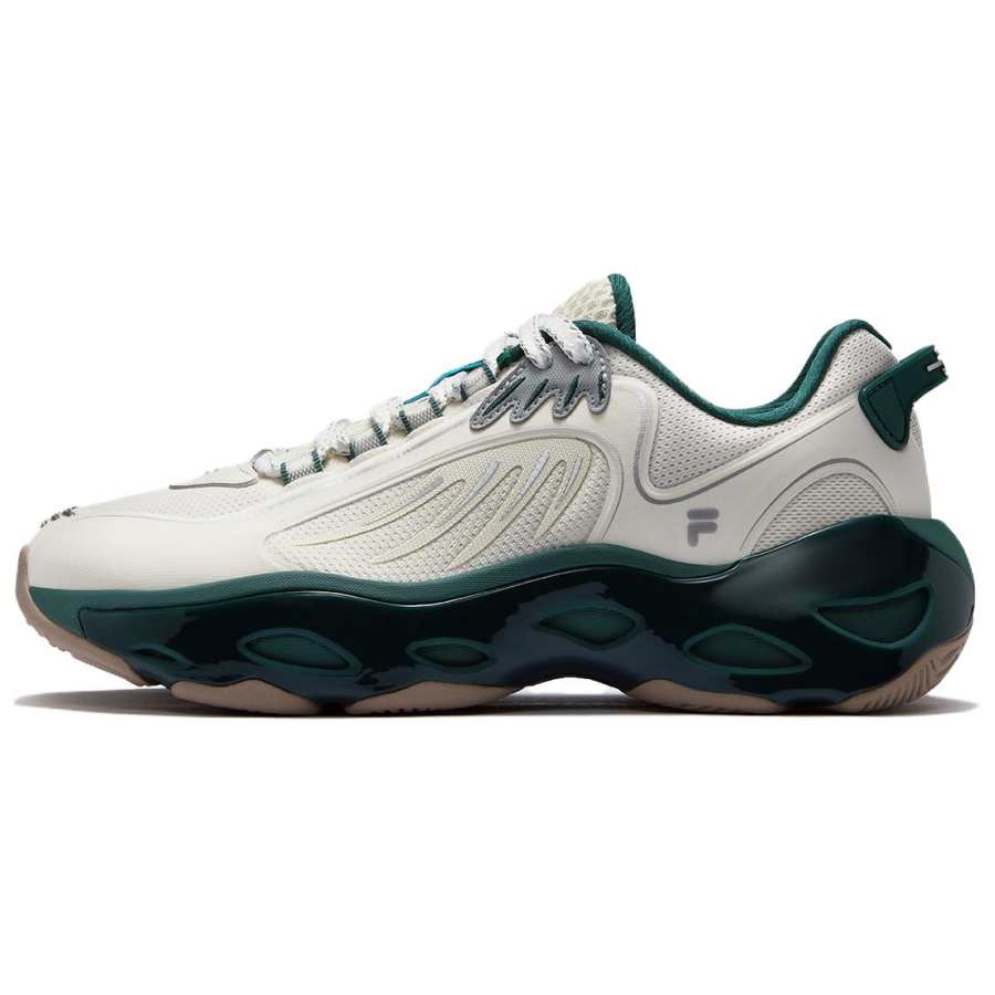 FILA FUSION Ade Abrasion Resistant Low top Casual Shoes Men's White Green