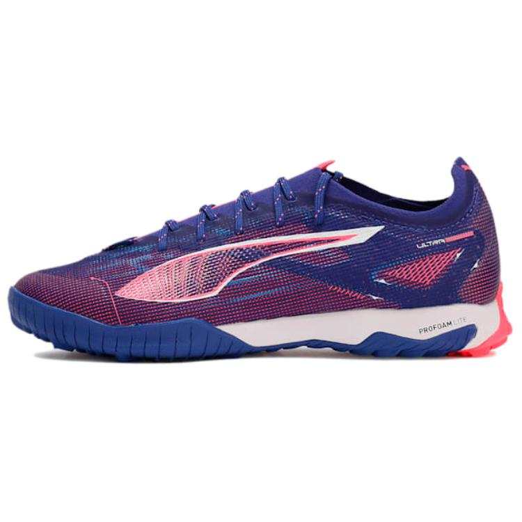 PUMA Firm Ground, Artificial Turf Soccer Shoes Men's Blue Pink