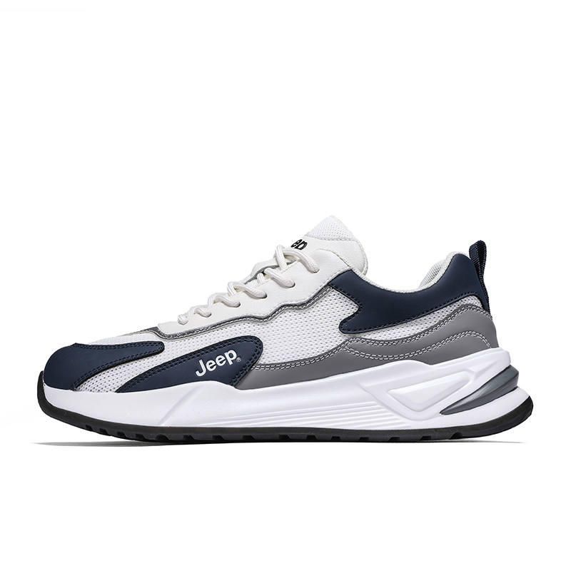 Jeep Cushioning Abrasion Resistant Breathable Lightweight Height Increasing Low top Casual Shoes Men's