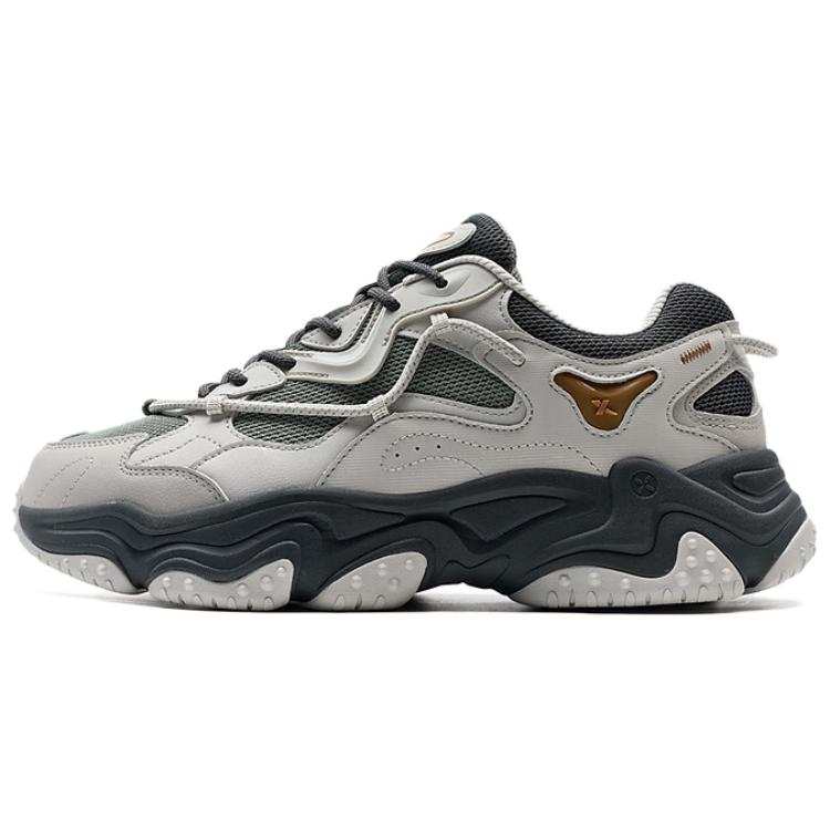 XTEP Slip Resistant Abrasion Resistant Low top Casual Shoes Men's Gray