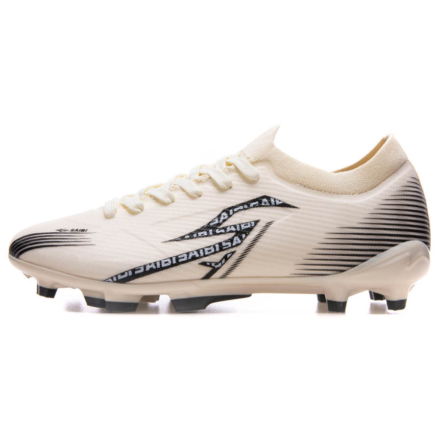 TriVict Soft Ground Cushioning Slip Resistant Abrasion Resistant Soccer Shoes Unisex Ecru