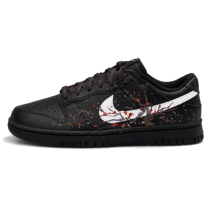 Nike Nike Dunk Low top Skateboard Shoes Men's Black Red