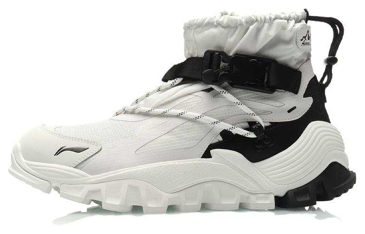 Li-Ning Li Ning Aurora Mountain Travel High top Sports Casual Shoes Men's White Black