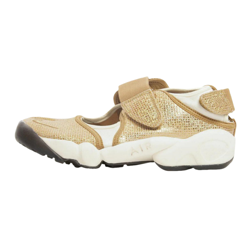 Nike Nike Air Rift Slip Resistant Abrasion Resistant Low top Running Shoes Women's Gold