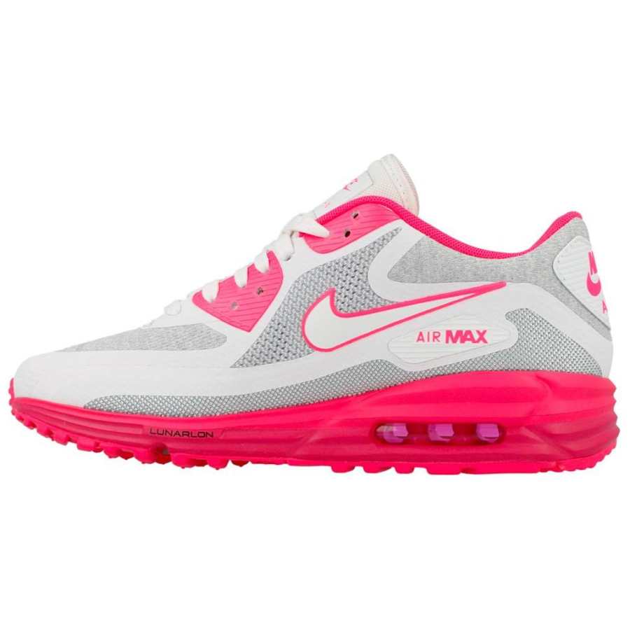 Nike Nike Air Max Lunar90 Low top Casual Shoes Unisex Gray Pink