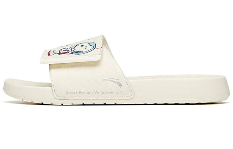 ANTA SNOOPY x Anta Life Collection Quiet Slide Slippers Women's White Blue