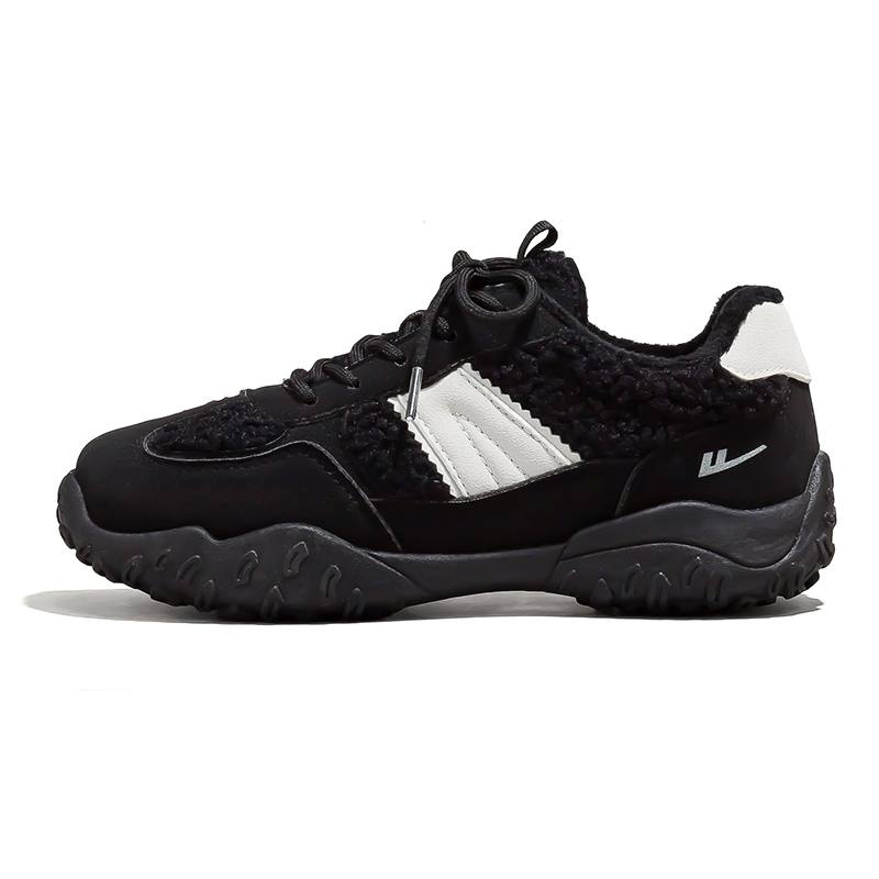 Warrior Classic And Versatile Racing Shoes, Thickened And Fleece Lined Thermal Insulated Shoes