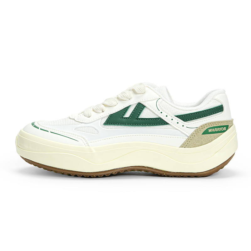 Warrior Slip Resistant Abrasion Resistant Low top Casual Shoes Unisex White Green
