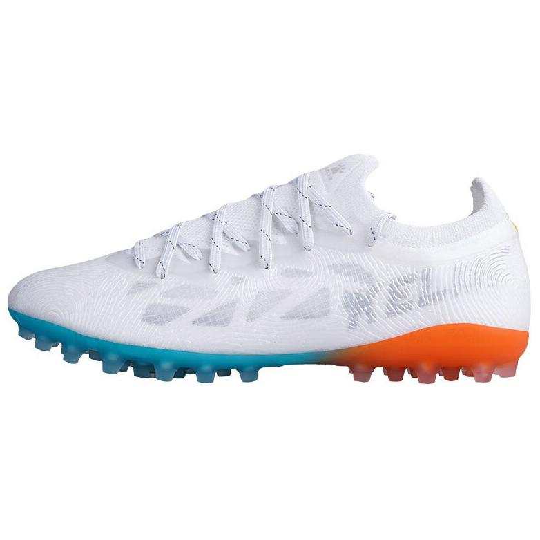 KELME TLSS. x KELME MG Multi Ground Artificial Turf Slip Resistant Abrasion Resistant Soccer Shoes Men's White Blue Orange