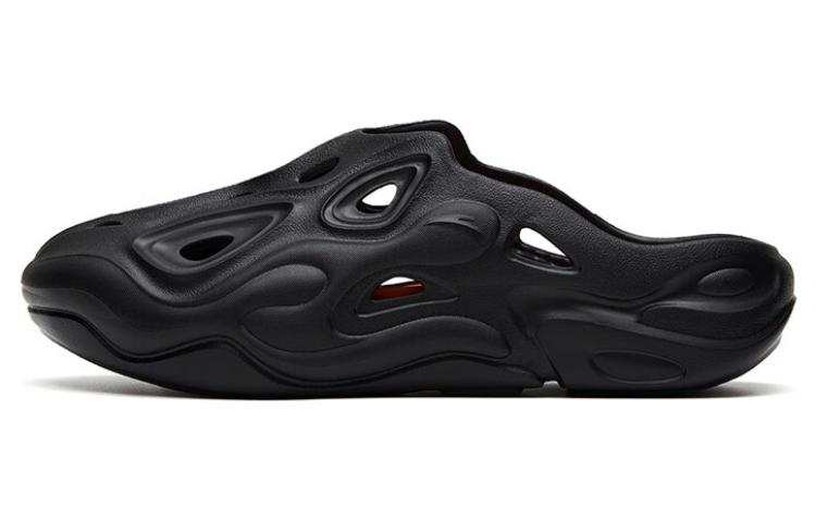 Anta Chaobai 1.0 Comfortable Slip Resistant Abrasion Resistant Slide Slippers Men's Black