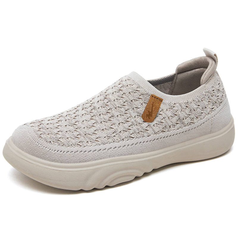 DOUBLE STAR 88 Flyknit Summer Espadrilles Soft Sole Slip Resistant Lazy Slip on Student Shoes Versatile Canvas Shoes