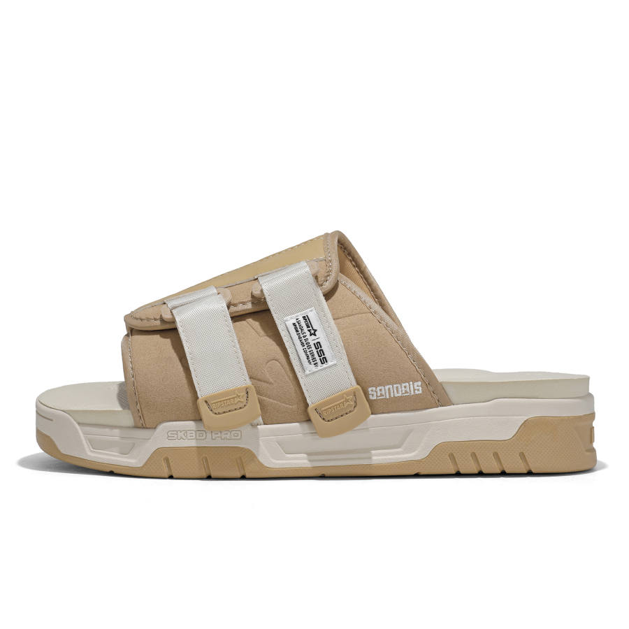 RIPSTAR Slip Resistant Abrasion Resistant Slide Slippers Unisex Toffee