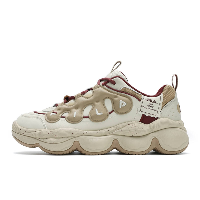 FILA PEASE Cushioning, Wear Resistant Low top Casual Shoes Men's Brown Yellow