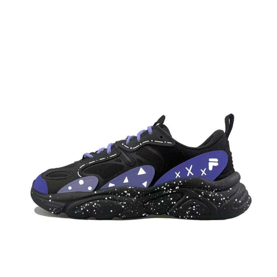 FILA Mars 2 Ink Dyed Purple Abyss, Vintage Trendy, Fashion Versatile, Comfortable Abrasion Resistant Low top