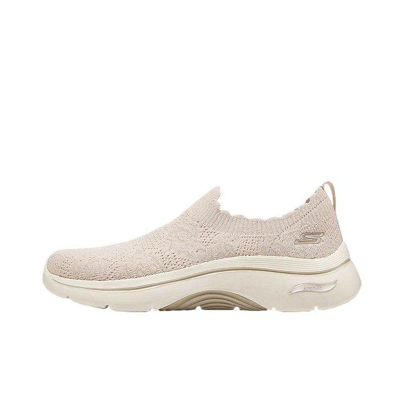 Skechers GO Walk Arch Fit 2.0 Comfortable Cushioning Low top Casual Shoes Women's Beige Pink