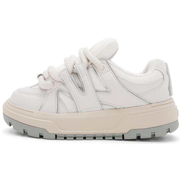 MLB Chunky Liner Slip Resistant Abrasion Resistant Low top Casual Shoes Unisex Ecru