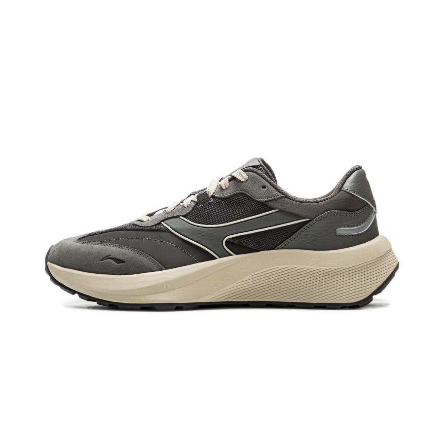 Li-Ning Li Ning Zhongning M500 Cushioning Slip Resistant Abrasion Resistant Support Low top Casual Shoes Men's Gray