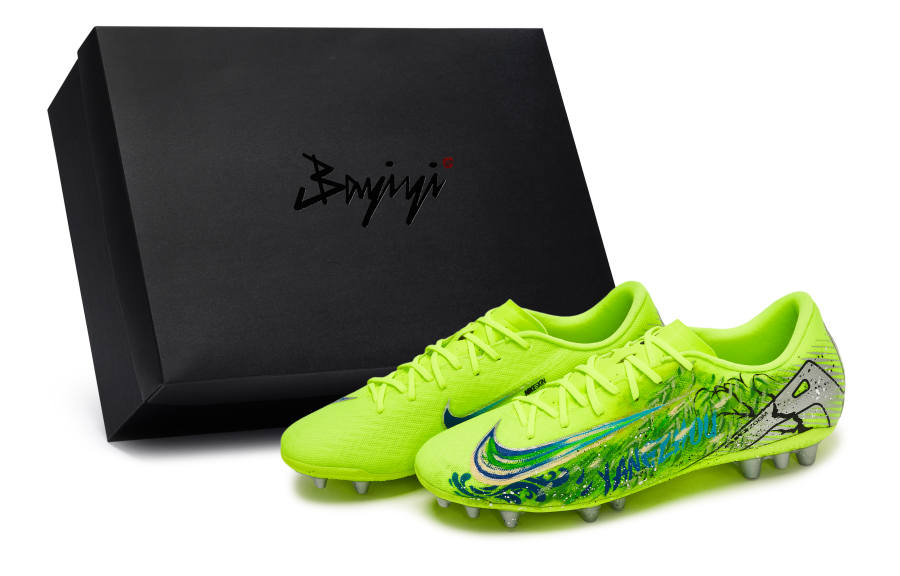 Nike Nike Court Zoom Vapor Abrasion Resistant Abrasion Resistant Soccer Shoes Unisex Blue Green Silver
