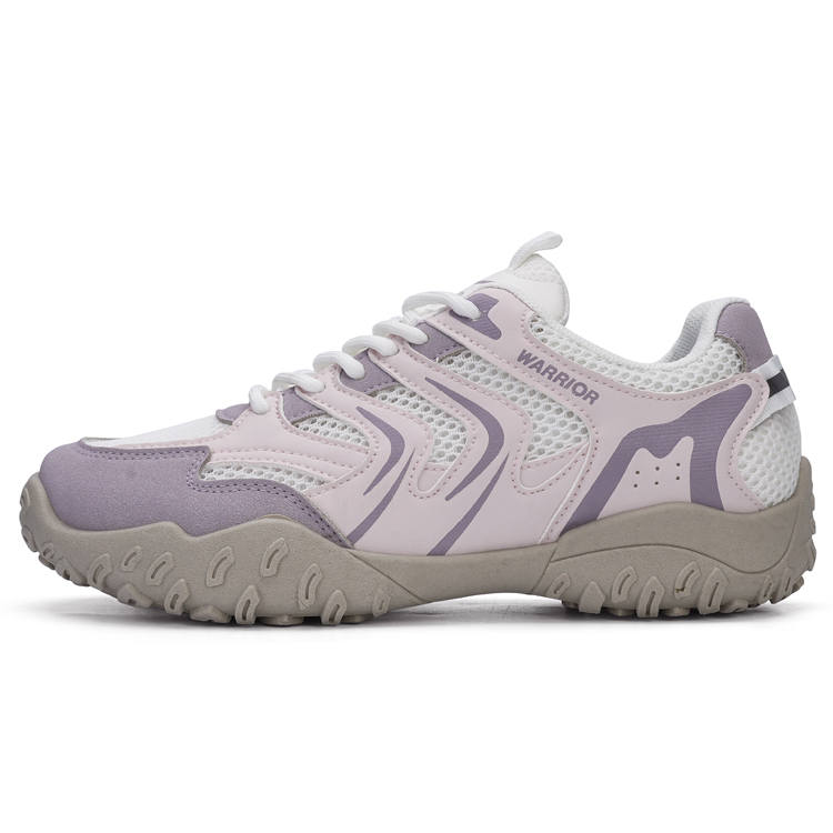 WARRIOR Abrasion Resistant Slip Resistant Low top Casual Shoes Women's Light Pink Beige Purple