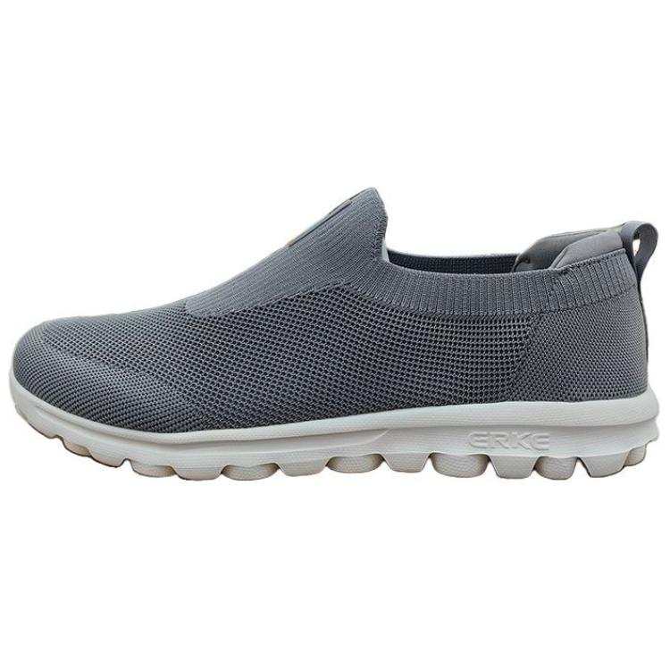Erke Breathable Lightweight Breathable And Lightweight Low top Casual Shoes Men's Gray