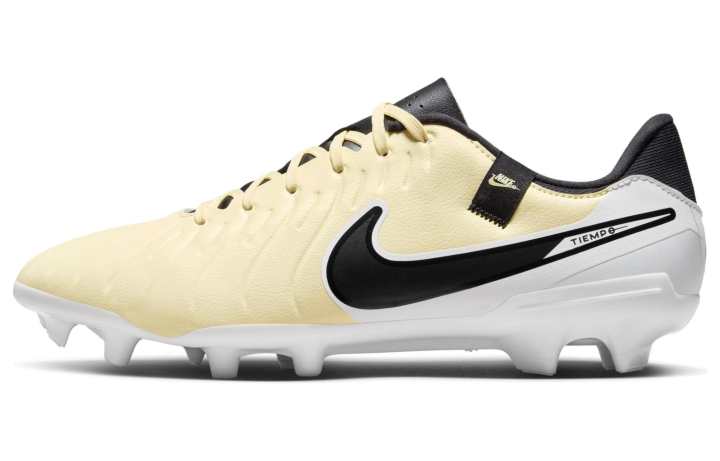 Nike Nike Tiempo Legend 10 Artificial Turf Abrasion Resistant Slip Resistant Soccer Shoes Men's Yellow White Black