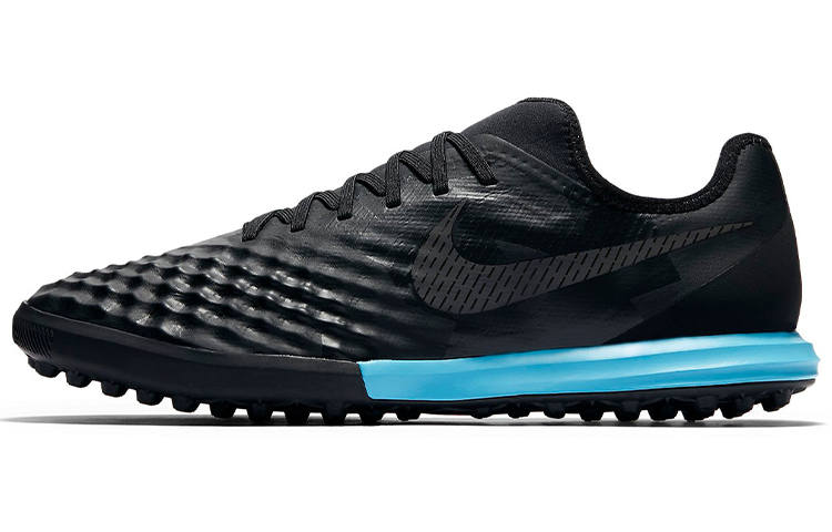 Nike Nike TF Turf Firm Ground Cushioning Slip Resistant Abrasion Resistant Soccer Shoes Men's Black Blue