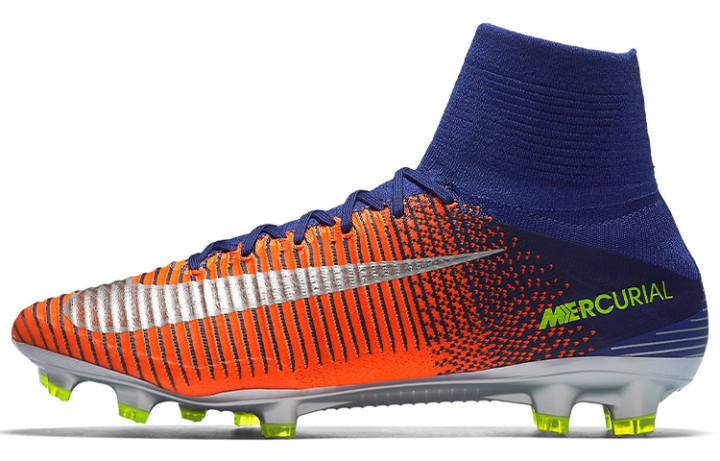 Nike Nike Mercurial Superfly 5 Soccer Shoes Men's High Top Blue/Orange/Gray
