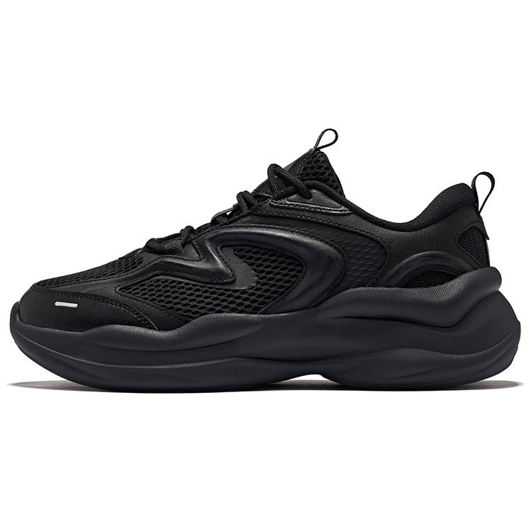 Erke Slip Resistant Abrasion Resistant Low top Casual Shoes Men's Jet Black