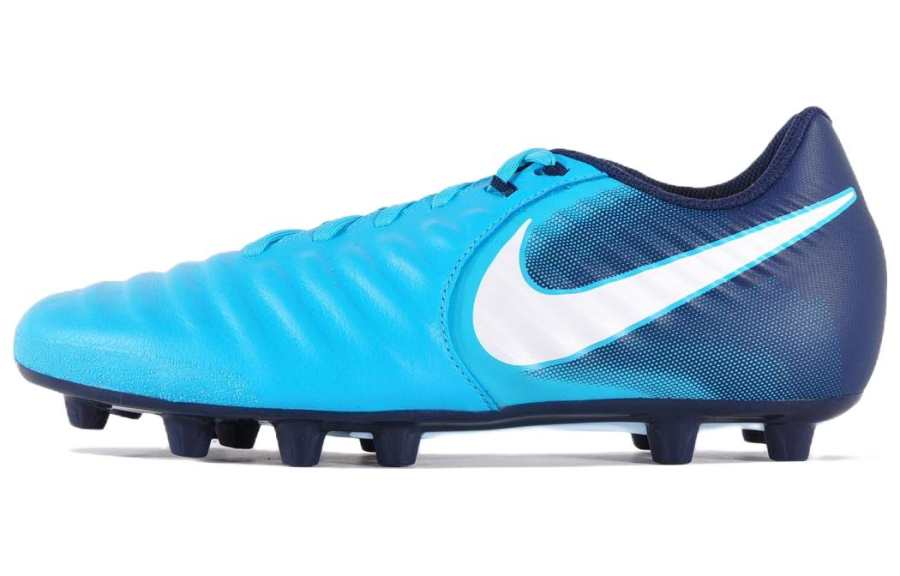 Nike Nike Tiempo HG Hard Ground Firm Ground Cushioning Slip Resistant Abrasion Resistant Soccer Shoes Men's Blue White
