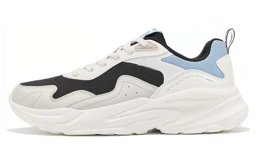 XTEP Fabric Slip Resistant Abrasion Resistant Low top Sports Casual Shoes Men's Black Gray Blue