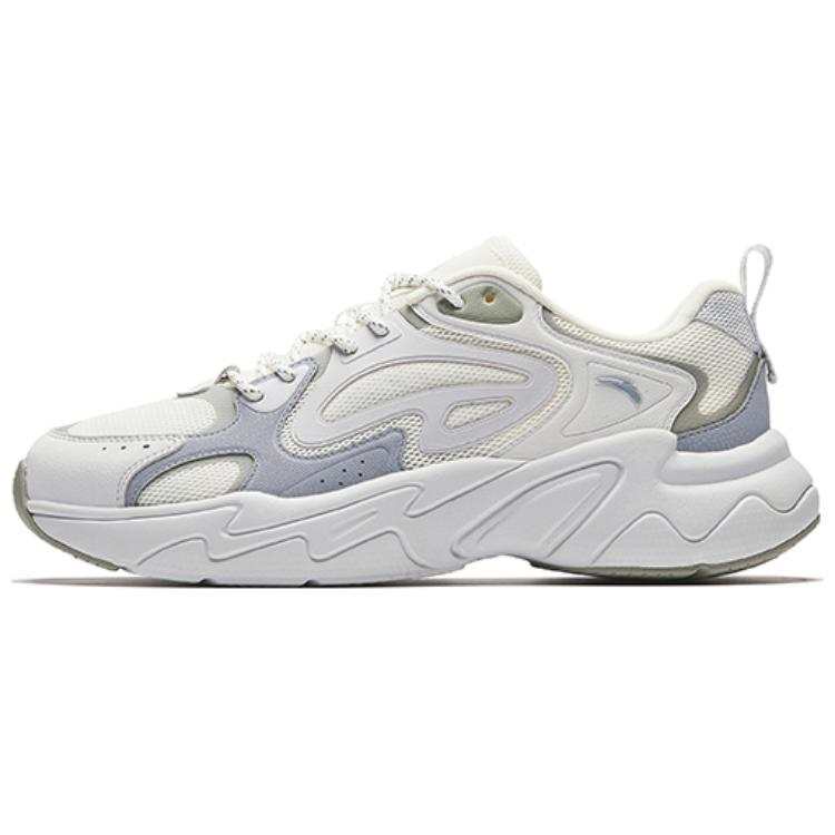 Anta Pulse Cushioning Abrasion Resistant Breathable Low top Casual Shoes Men's White Gray
