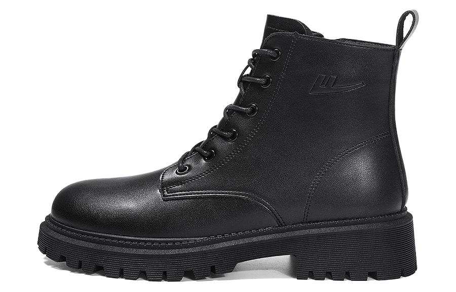 WARRIOR WARRIOR Leather Short Combat Boots Men's Black