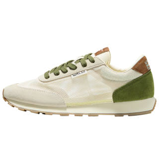 Norman Walsh LA84 Textile, Split Cow Leather Low top Casual Shoes Unisex Beige White Green
